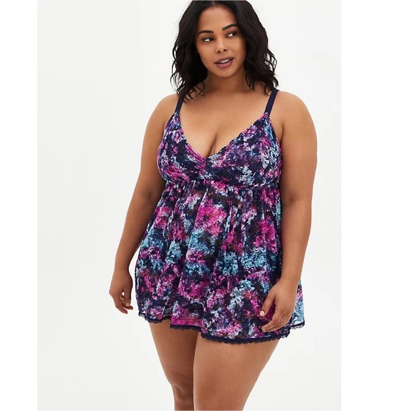 torrid Other - TORRID BLACK TIE-DYE LACE BABYDOLL SIZE 2